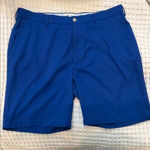 Peter Millar Blue Flat Front Men Shorts